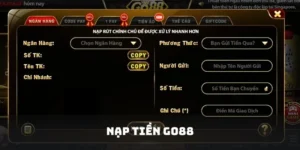 Nap cuoc banking sieu don gian tai GO88